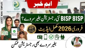 BISP 8171 New Registration Without Survey Possible February 2026