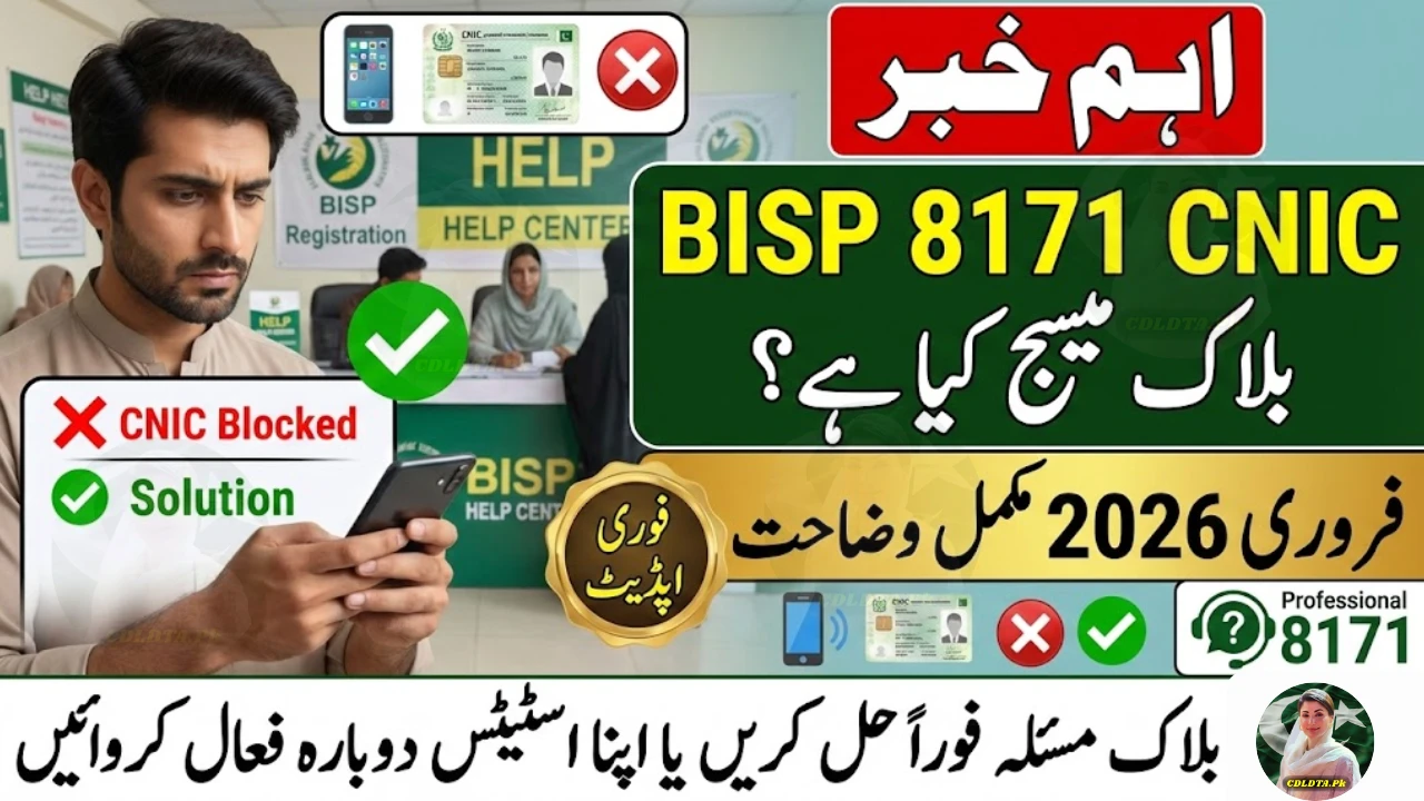 BISP 8171 Portal CNIC Blocked Message Explained – February 2026 Update