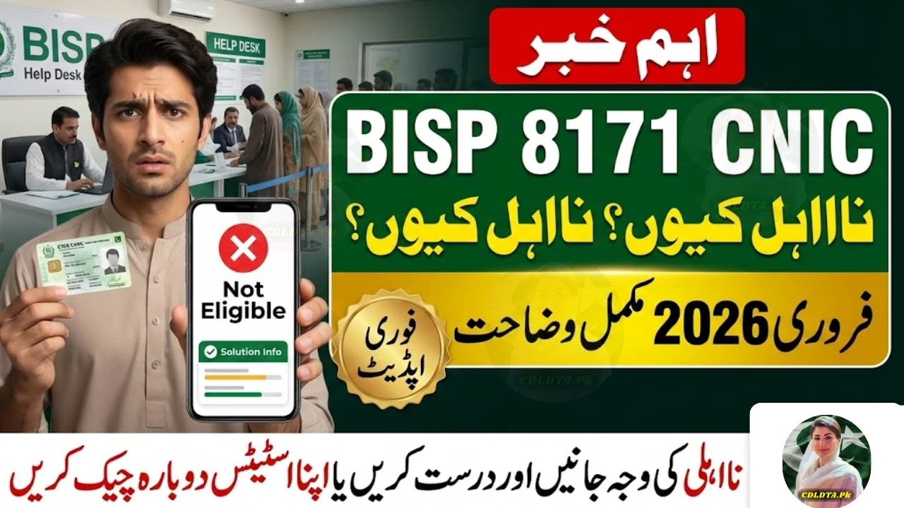 BISP 8171 CNIC Not Eligible Reason February 2026 Explained